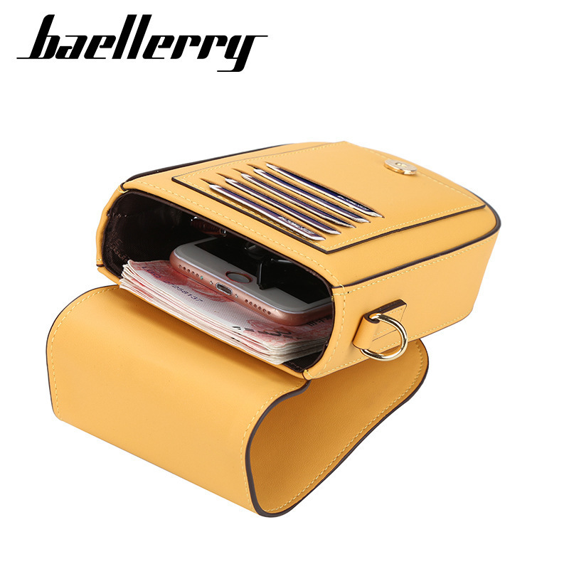 Ladies Wallet Baeellerry Korean Edition Multi Card Handbag Fashion Solid Color Single Shoulder Diagonal Cross Phone Bag 250304