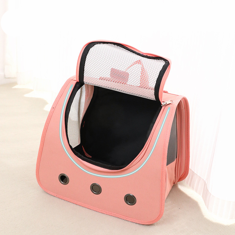 Cat Backpack Supplies foldable Portable breathable double shoulder cat bag foldable puppy backpack fashionable and pet bag
