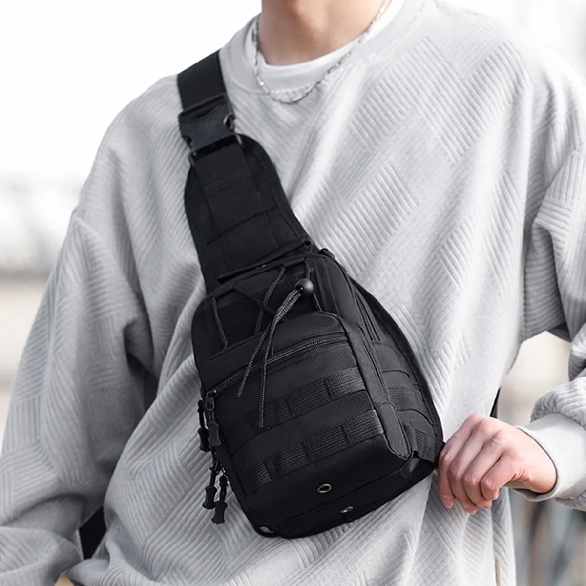 Ship from US Combination oversized shoulder bag lightweight comfort chest splashproof abrasion resistant 250304FBB