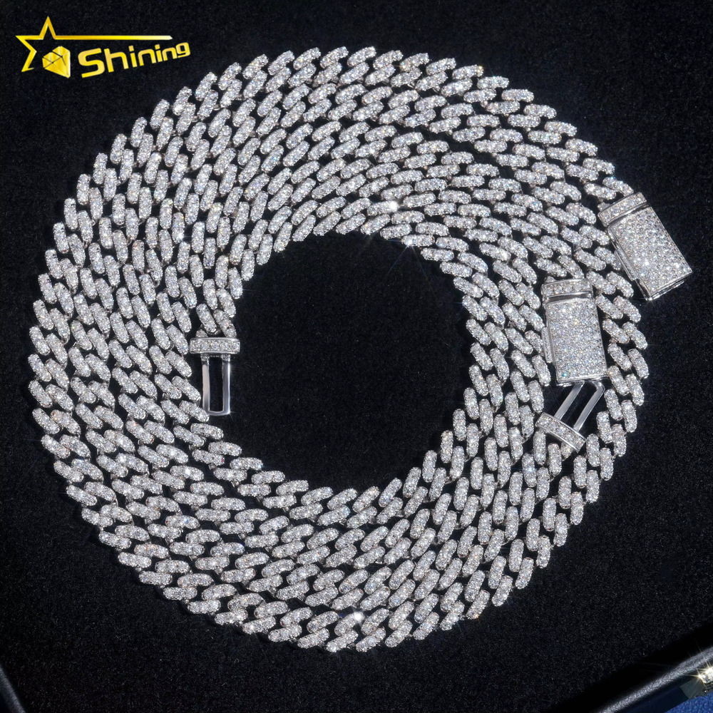 RTS 6mm Hip Hop Necklace for Men S Sier with Vvs Iced Out Dia Cuban k Chain Moissanite Jewelry