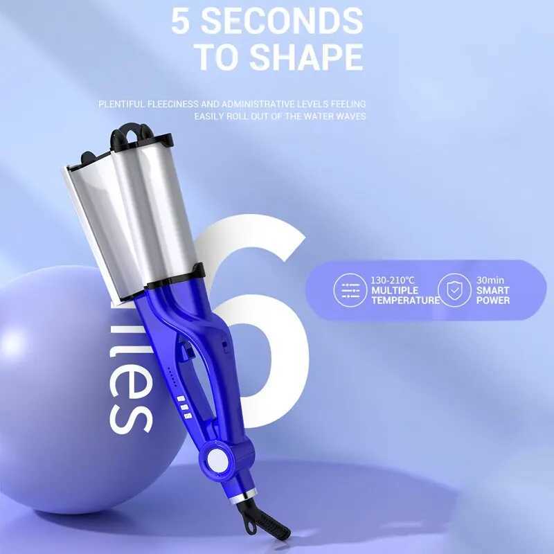 Curling Irons Portable Vintage Waves Electric Hot Curling Iron Wand Hair Styling Tool For All Hair Types Home Use Spiral Curls For Beauty z250304