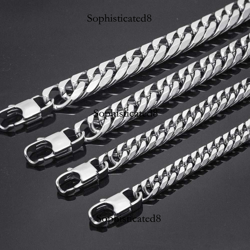 HNSP 8mm-14mm Stainless Steel Bracelet For Men Punk Male Thick Hand Chain Bikes Motorcycle Jewelry Accessories