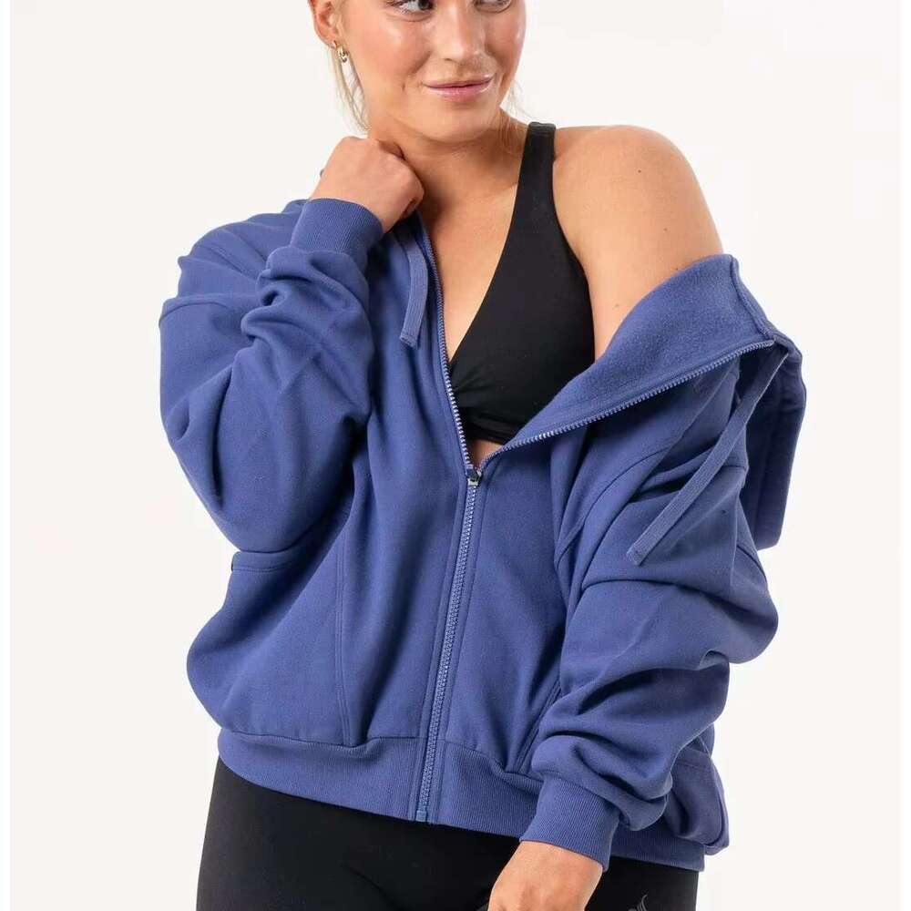 Oversize Women's For Woman Anti-Pilg Anti-Wrinkle Breathable Printed Knitted Zip Up Drop-Shoulder Low MOQ Hoodies
