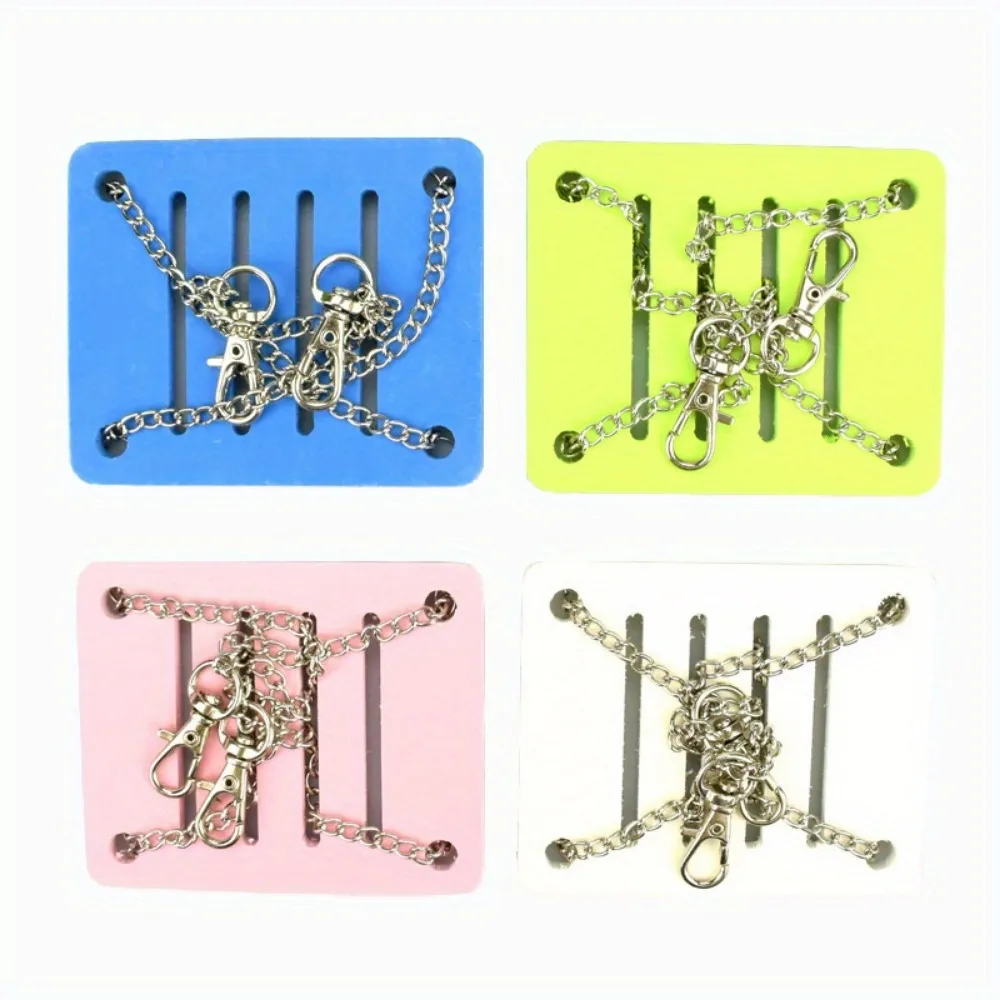 Ecological Wood Swing Hamster Toy Acrylic Cage Hanging Chain Silent Furniture Small Pet Ladder Running Fitness