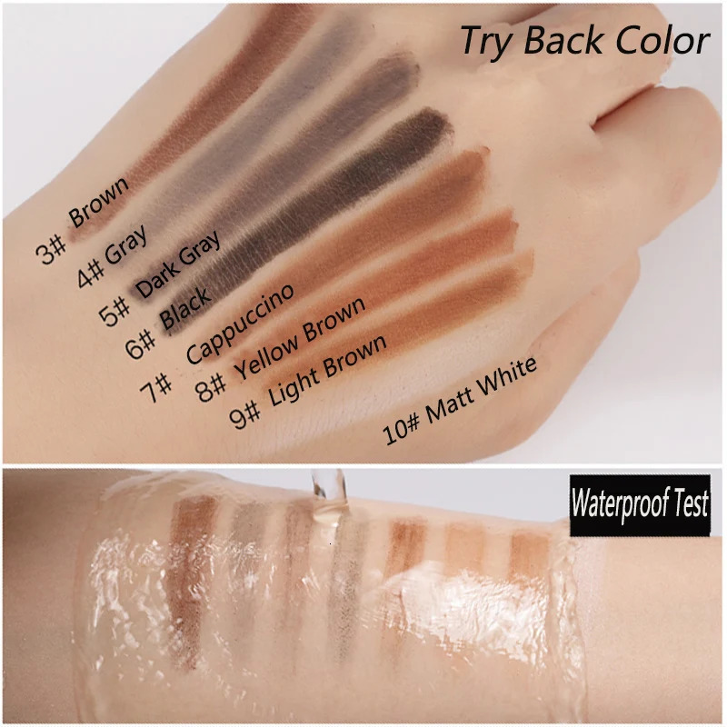 5PCS Haozhuang Eyebrow Pencil Brown Wholesale Cosmetic Pencil Natural Waterproof Long-Lasting Tattoo Brush Makeup Set Beauty 250222