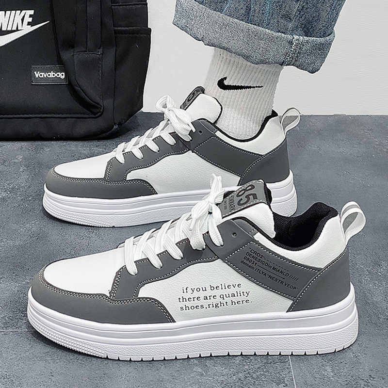 Light Luxury Quality Men's Shoes 2025 New Trend Multifunctional Niche Design Casual Flat Shoes Student Sports Versatile Fashion Shoes White Shoes