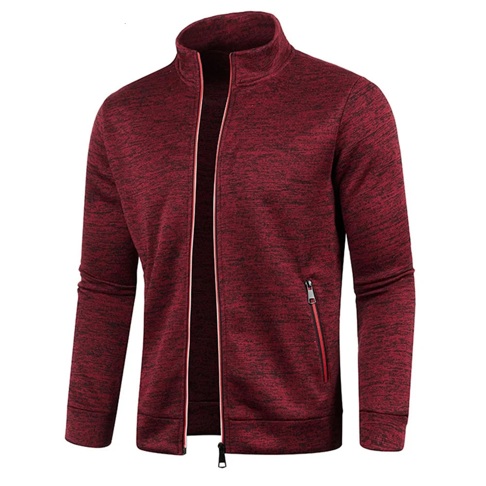 Mens Zipper Jackets Standing Collar Sweatshirt Outdoor Streetwear Casual Coat Long Sleeve Coats Clothing M4XL 250304