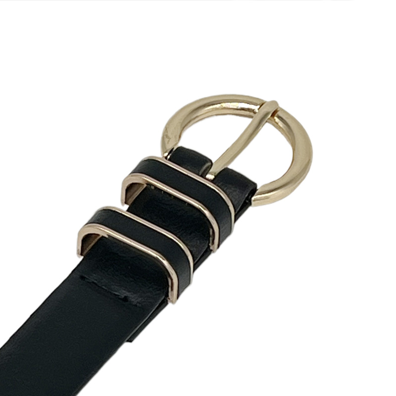 Korean version of the ancient style simple alloy burst black belt versatile jeans dress belt female hot-sale
