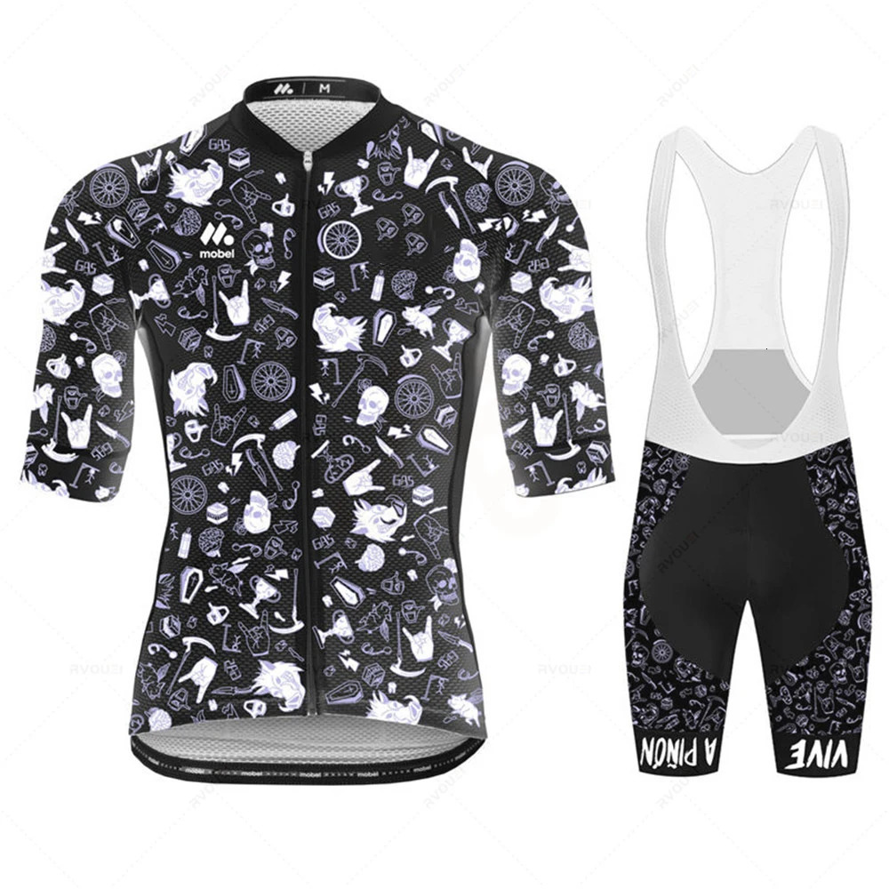 Road Team Summer Cycling Jersey Sets Bicycle Short Sleeve Bike Clothing Bib Shorts MTB Mallot Ciclismo Hombre Body Suit 250303