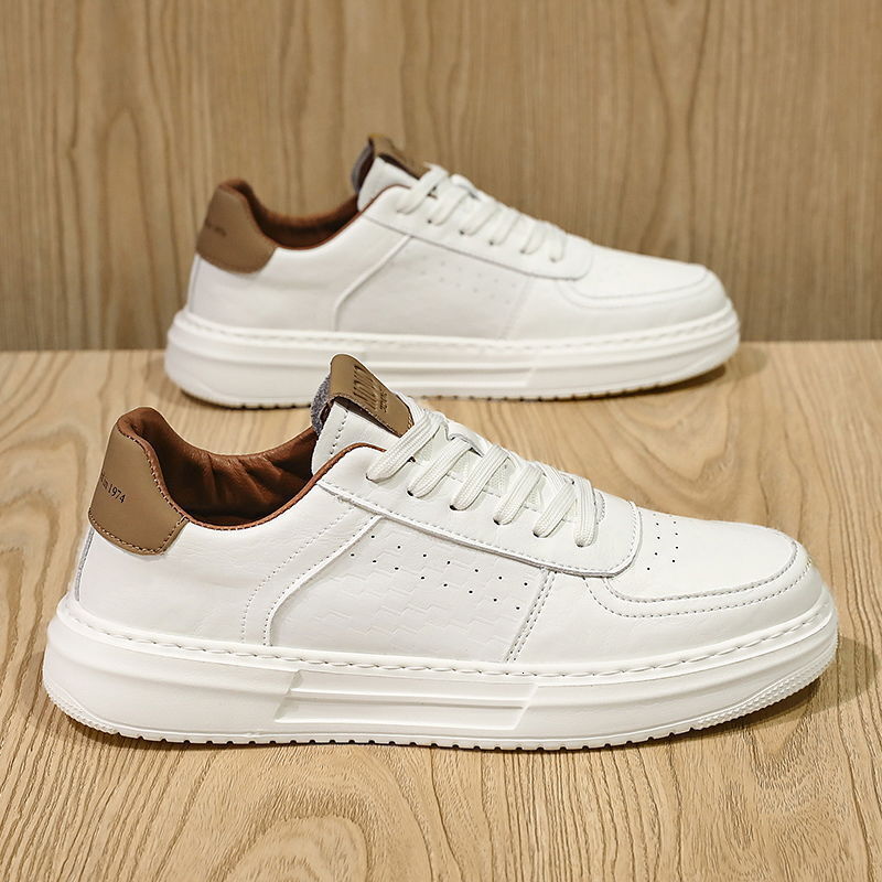 2025 New Designer Men's Board Shoes Summer Breathable Trendy Multi Functional Leisure High Quality Leather Men's White Fashion Sports Board 