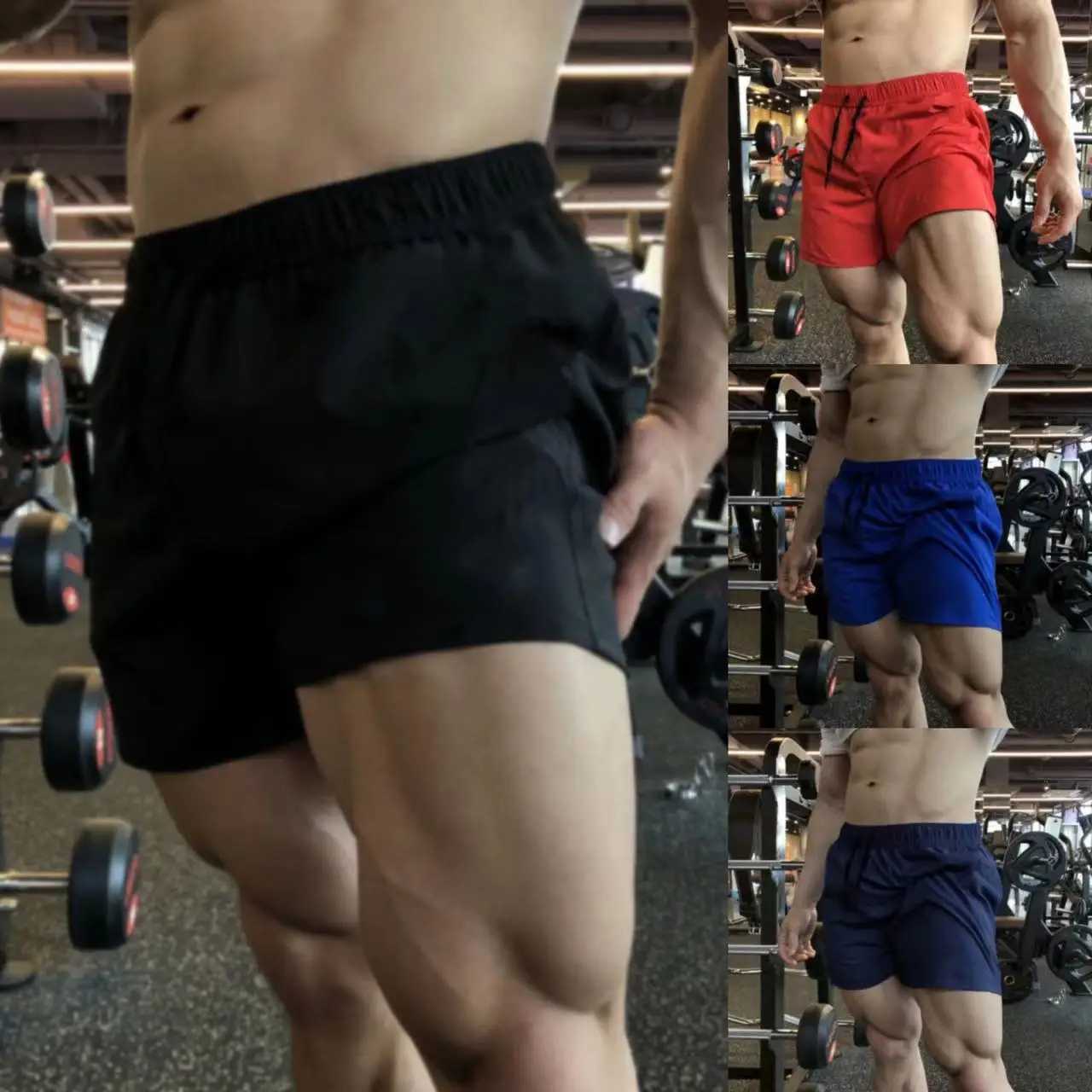 Solid Casual Quick Dry Sports Shorts For Men Summer Gym Fitness Football Running Shorts Mens Short Trousers Beach Holiday ShortsT250304