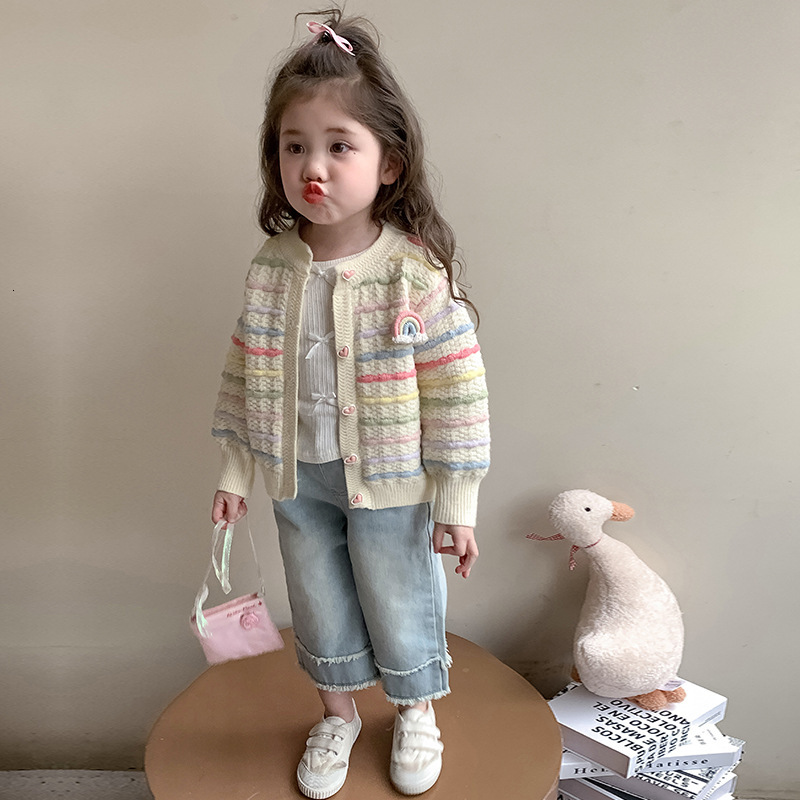 Ddmyshoesvip Girls Cardigans And Autumn Styles New Stylish Women S Baby Tops Children S Clothes Spring Knitted Jackets