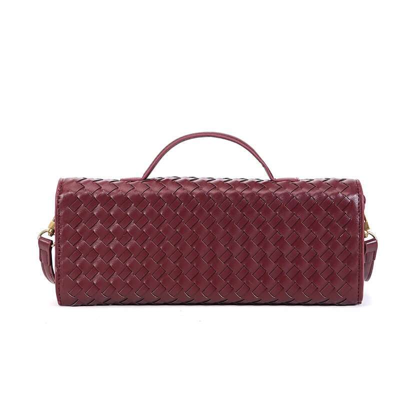 2024 New Hand-Woven Soft Pu Leather Single Shoulder Evening Party Handbag Crossbody Designer Bag For Women