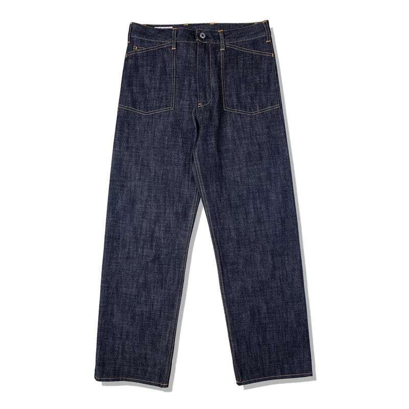 Tornado Denim Railroad Pants High Waist Red Style Seage Jeans Back Buckle