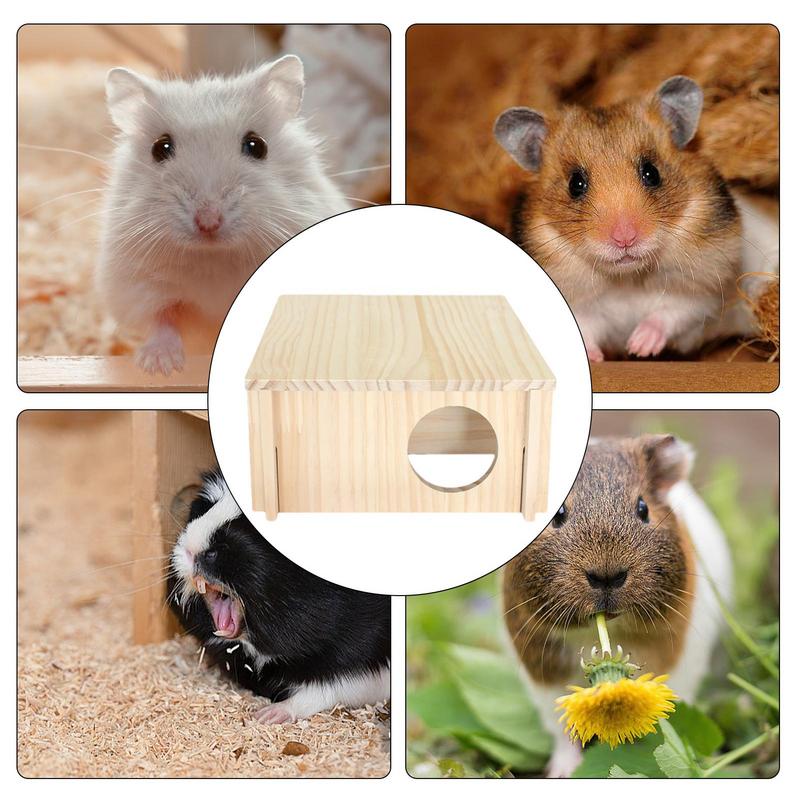 Hamster Hideout Square 2-Chamber Hamster Habitats Decor Small Animal Tunnel Toys Chamber-Maze Hamster Hideout For Hamster