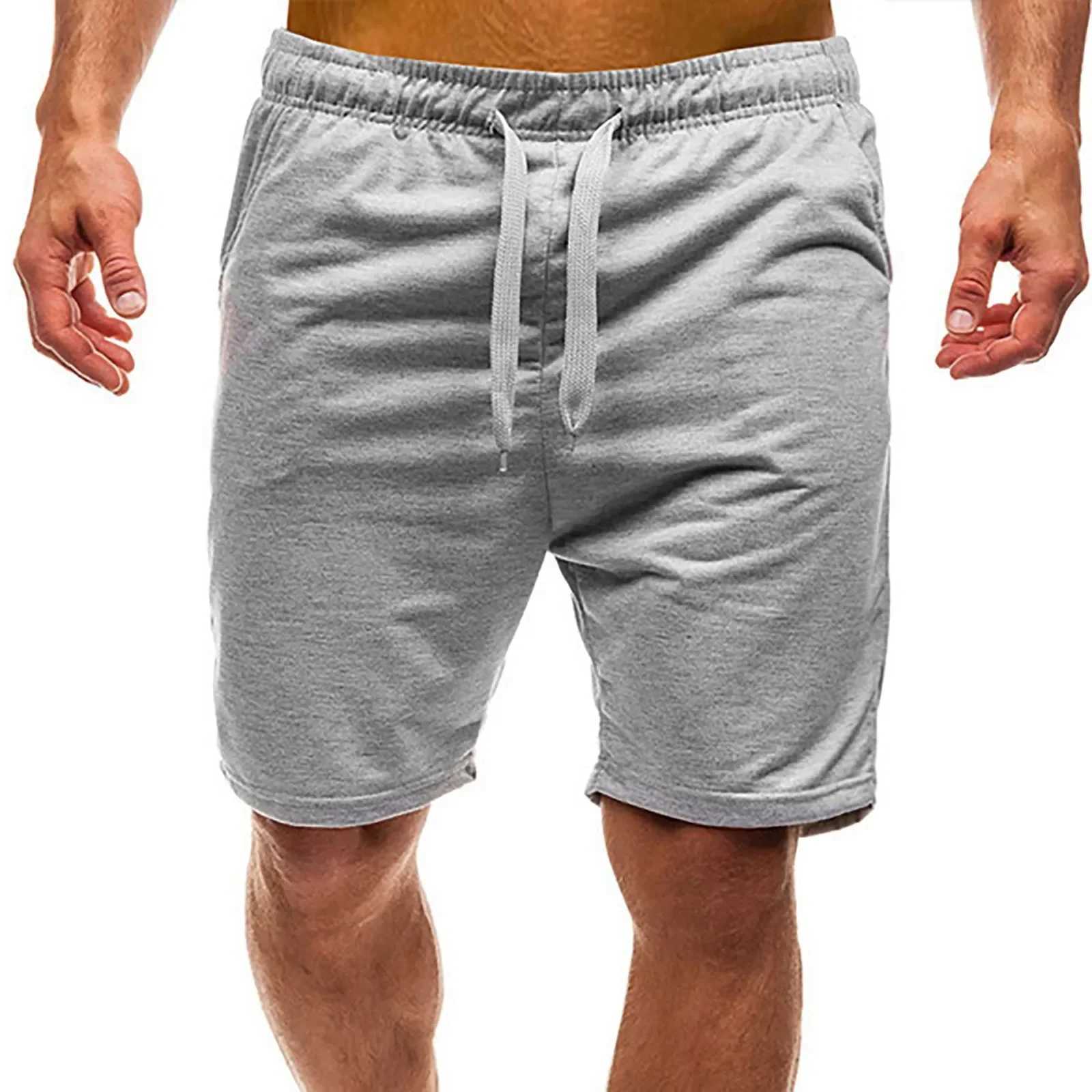 2024 Mens Shorts Solid Color Casual Shorts Loose Beach Shorts Street Fashion Breathable Thin StyleT250304