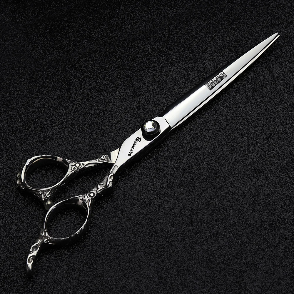 hair scissors 7 inch silver hairdresser professional hairdressing scissors tool stainless steel scissors equipment 250304
