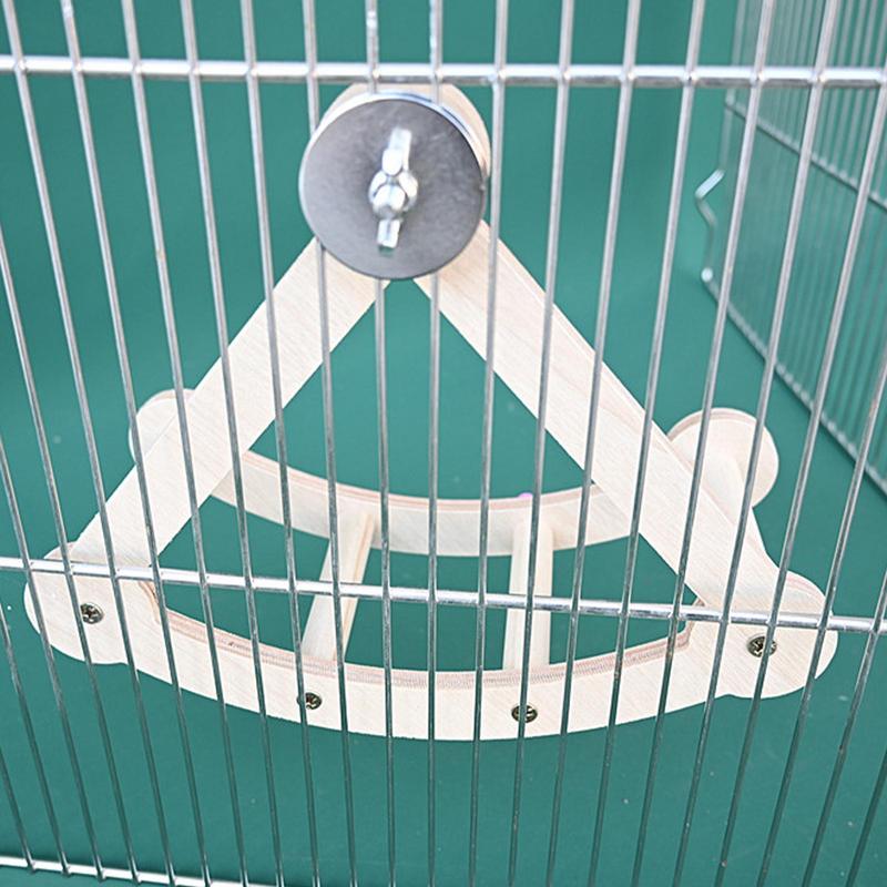 Bird Swing Toys Rotating Safe Wooden Hammock Funny Natural Perch Bird Toys Pet Parrot Cage Accessories for Cockatiel Conure