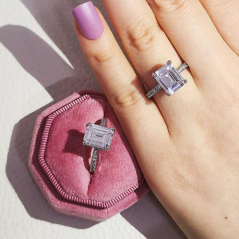 Couple Rings Luxurious flat cut womens ring niche jewelry handmade head Yiwu phantom r4338 H25303