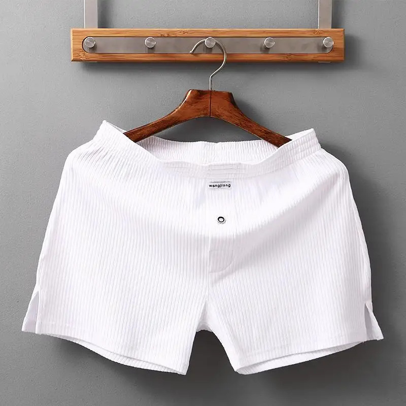 Mens Underwear Stretch Cotton Boxer Shorts Threaded Aro Pants Sleepwear Loungewear Shorts Boxers Male Underpants Panties 250303