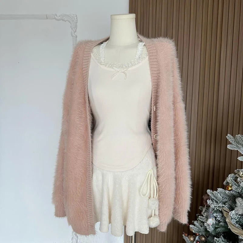 MEXZT Kawaii White Mini Skirts Women Preppy Cute High Waist Skirt Winter Japanese Streetwear Lace Up Chic Slim A Line Faldas 250304