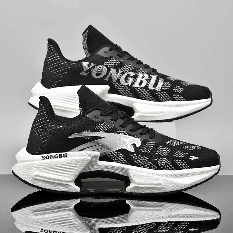 Unisex Sneakers Mesh Breathable Flat Cfortable Casual Tennis Shoes Lace-up Cushioning Marathon Jogging Shoes for Men Wen Z250304