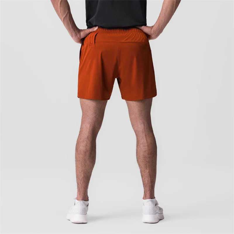 Mens Fitness Shorts Summer Woven Gym Sports Shorts Solid color Training Running Casual Quick-Drying Jogger Workout Short PantsT250304