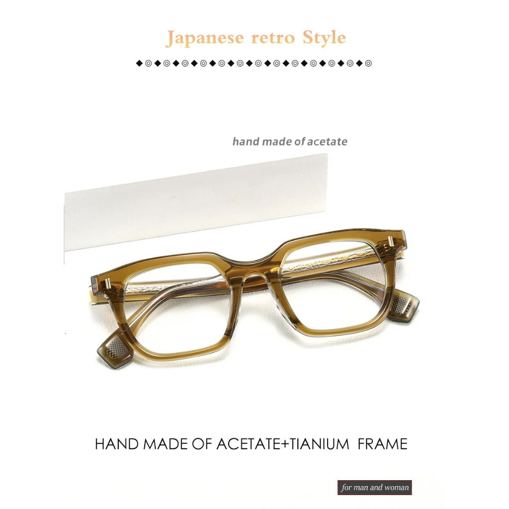 American Style JACQUES Handmade Acetate Frame JMM75RX Square Fashion Optical Glasses for Men and Women 250303
