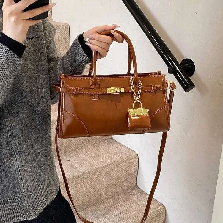 Winter Candy Color Ladies Handbags Versatile Messenger High Quality Women's Shoulder Ladies'hand Bags