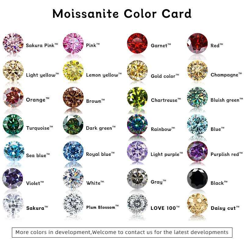 0.5-2ct Moissanite Screw Stud D Color Sterg Sier 6 Prong Dia Earrings For Women Wedding Fine Jewelry