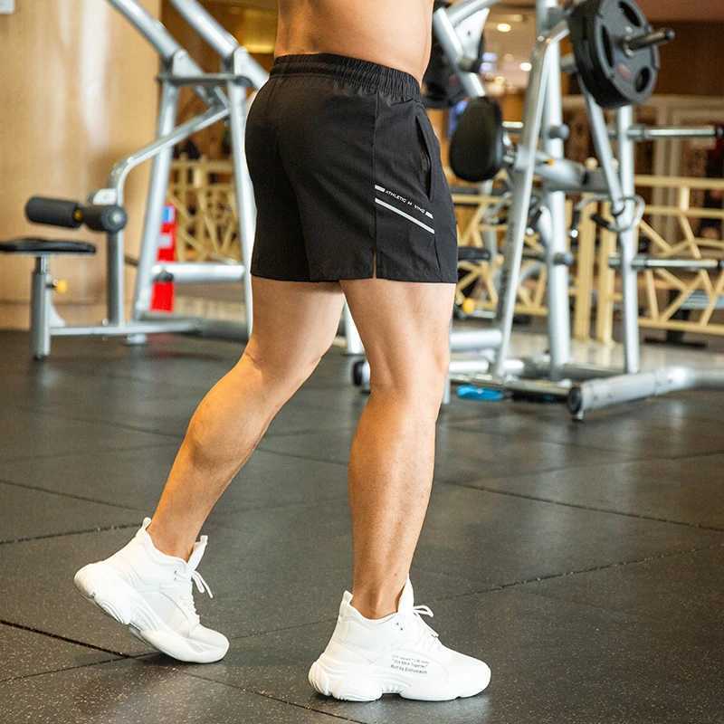 Men Sports Shorts Quick Dry Short Running Fitness Shorts Basketball Training Mini Pant Male Sportpant Summer Gym Clothing OrangeT250304