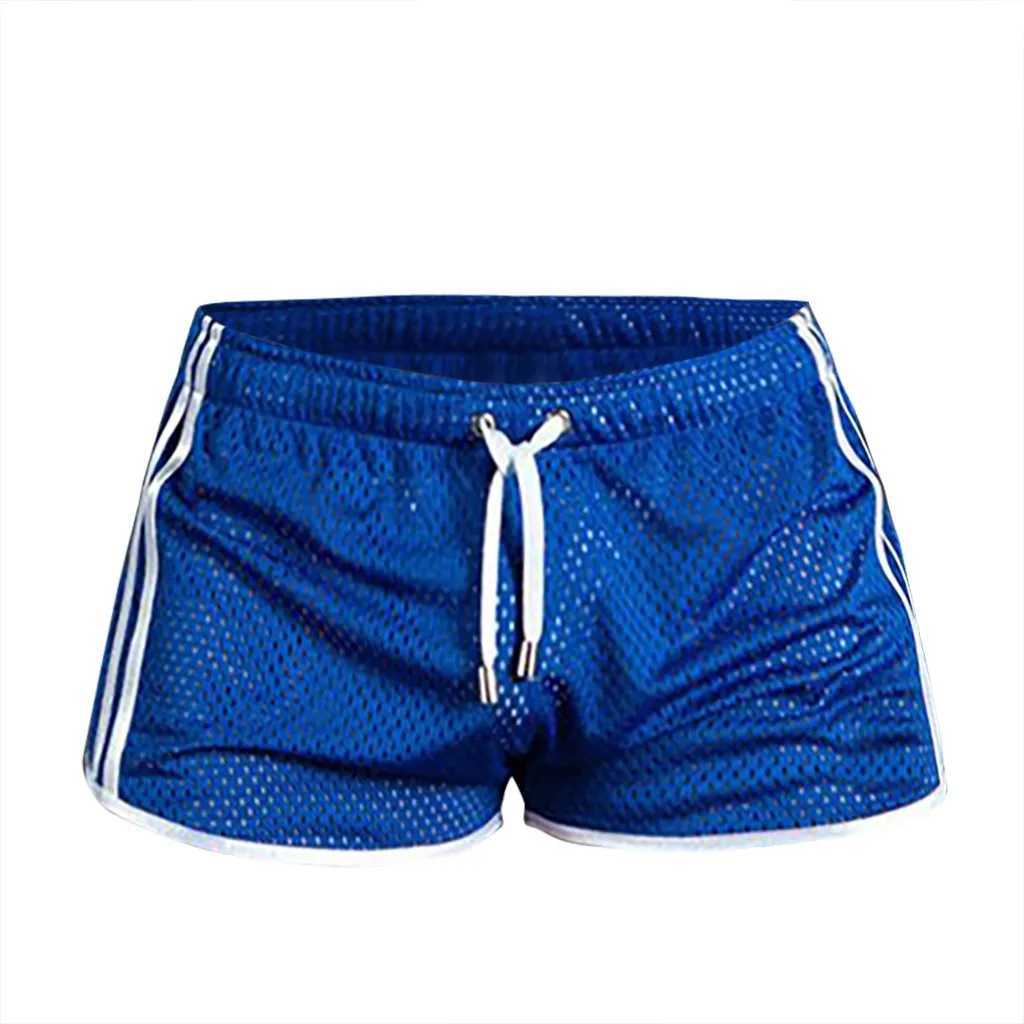Mens Sport Running Shorts Quick Dry Grid Workout Short Pants 2025 Summer Cool Breathable Mesh Men Beach Swim Shorts SweatpantsT250304