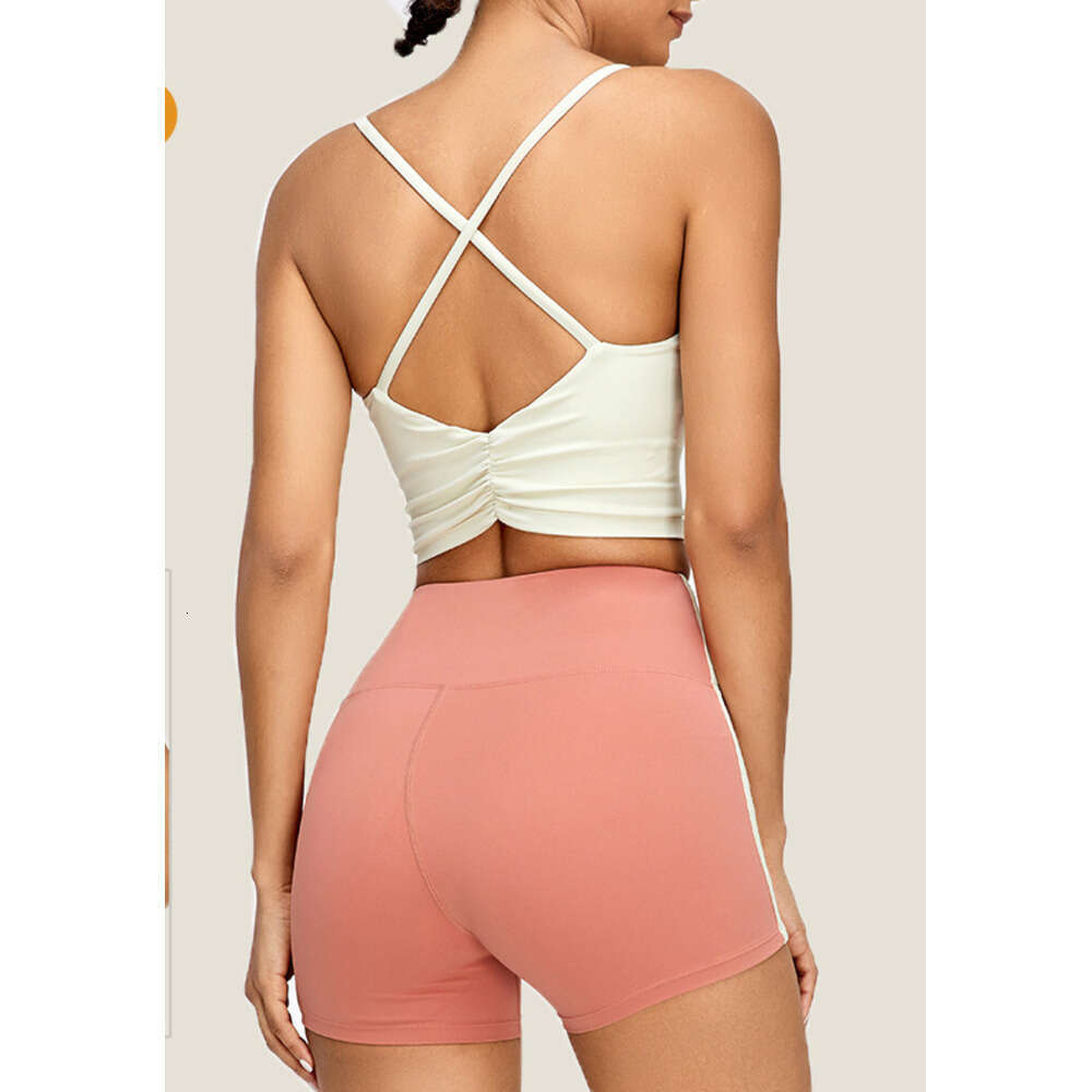 European American fine belt cross back yoga bra for women, breathable, quick drying, shock-absorbing, running, fiess sports bra, 2025 new casual and v