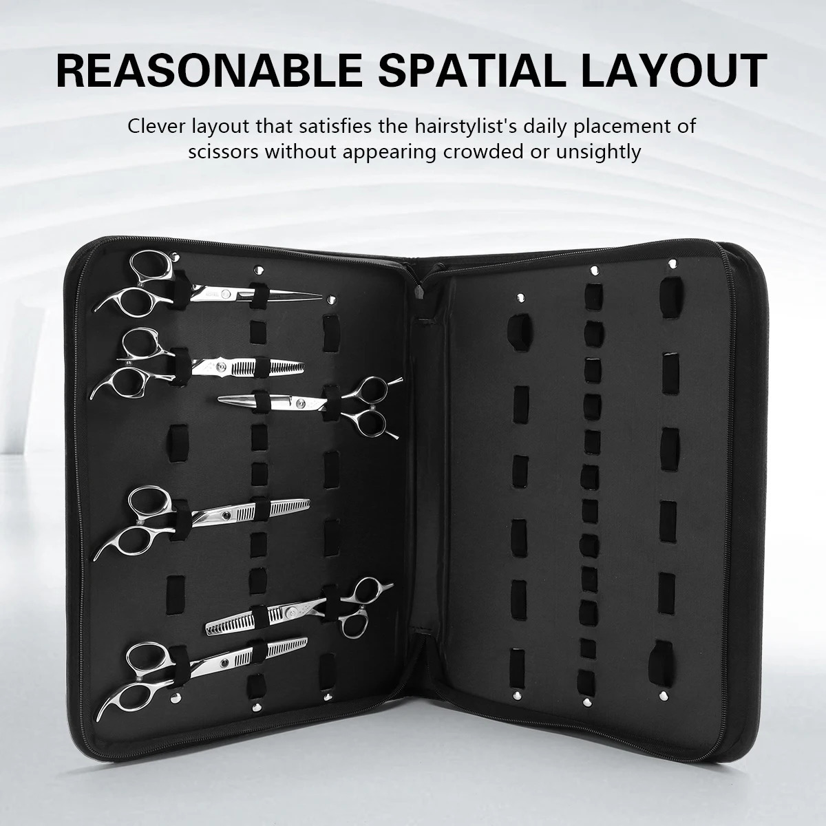 Barber Scissors Storage Case 24 Grids Salon PU Leather Pouch Haircut Shears Holdster Bag Portable Hairdressing Storage Box 250304