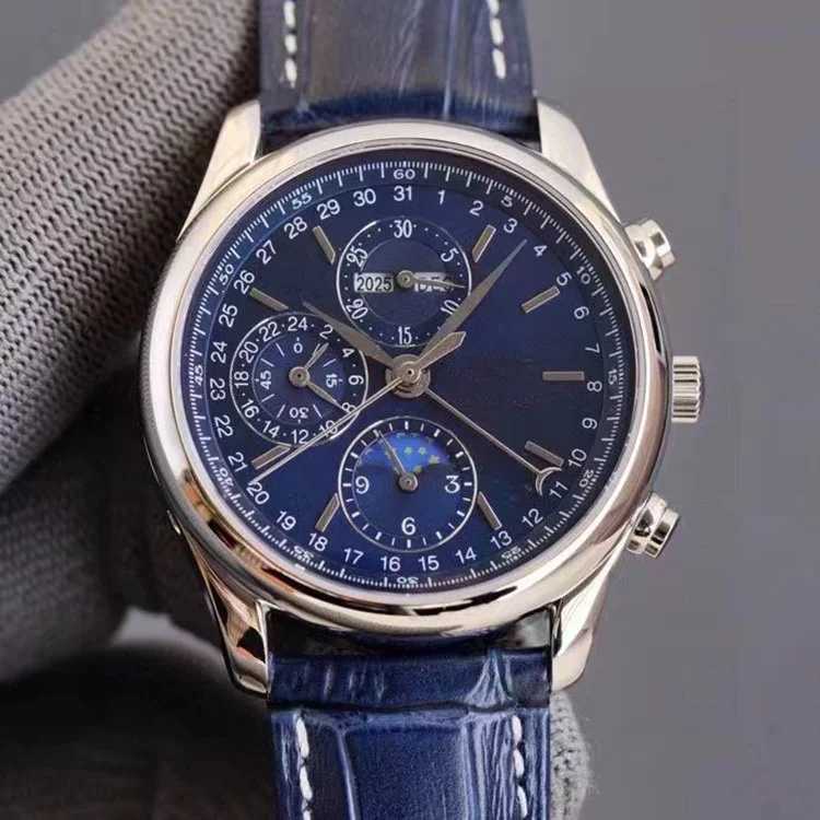 New Mens Fashion Simple Calendar Digital Quartz Casual Black Leather Clock Automatic Mechanical CoupleXJ250304