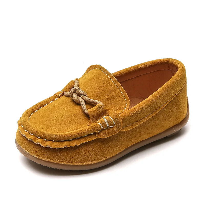Classic style childrens shoes for spring and summer sliding boys casual sports girls soft PU leather Moccasin 250303