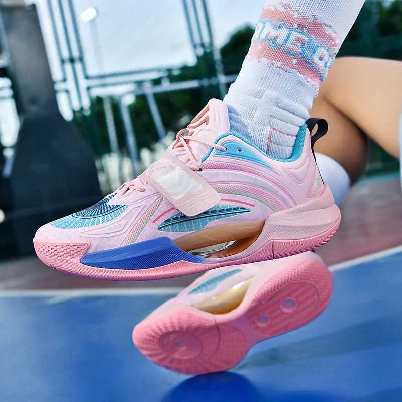 hot Basketball for Men and Wen Low Cut Mesh Breathable Anti Slip Shock-absorbing Soft Sole Night Light Sports Shoes Z250303