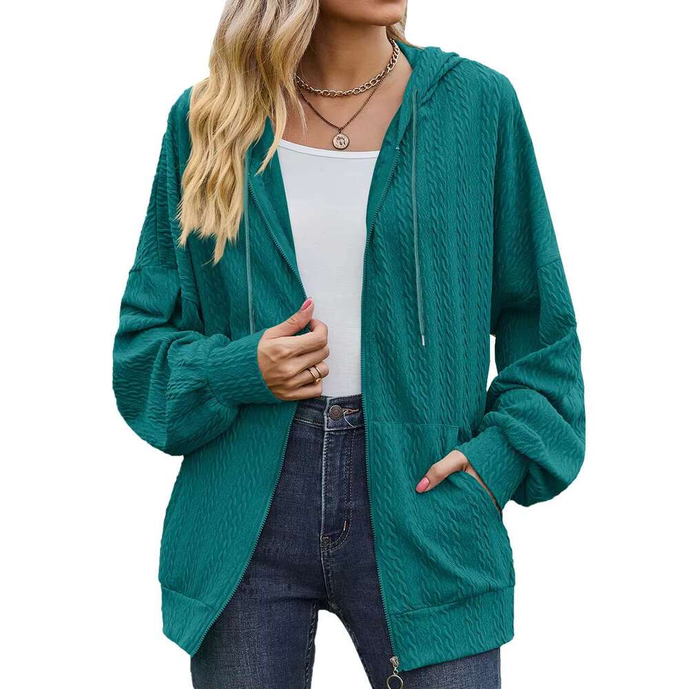 New Arrivals Women's Hoodies Sweatshirts With Zipper Blank Formal Long Sleeve Coat For Women