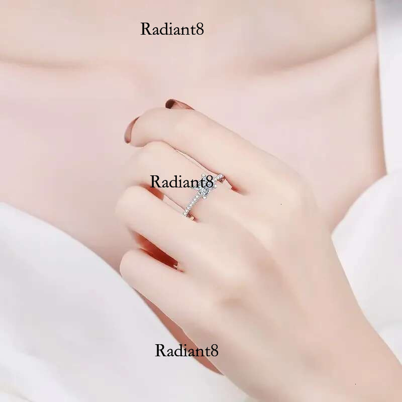 Real 1ct 2ct Princess Square Moissanite Rings For Women Sparkg Dia Engagement Wedding Band S Sier Plated Pt950 GRA