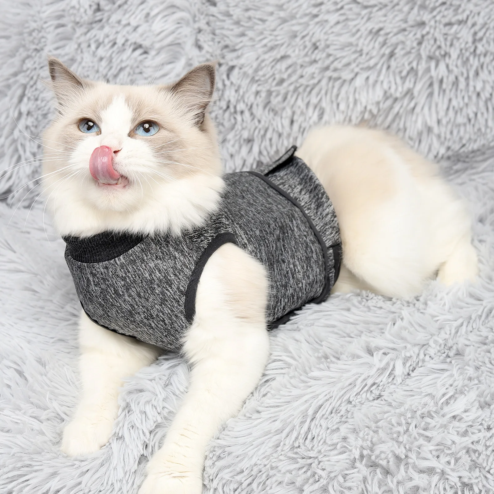 Cats Clothing Anxiety Jacket Thunder Stress Anxiety Relief Coat for Pet Emotional Comfort Clothes Safety Vest Recovery Suit
