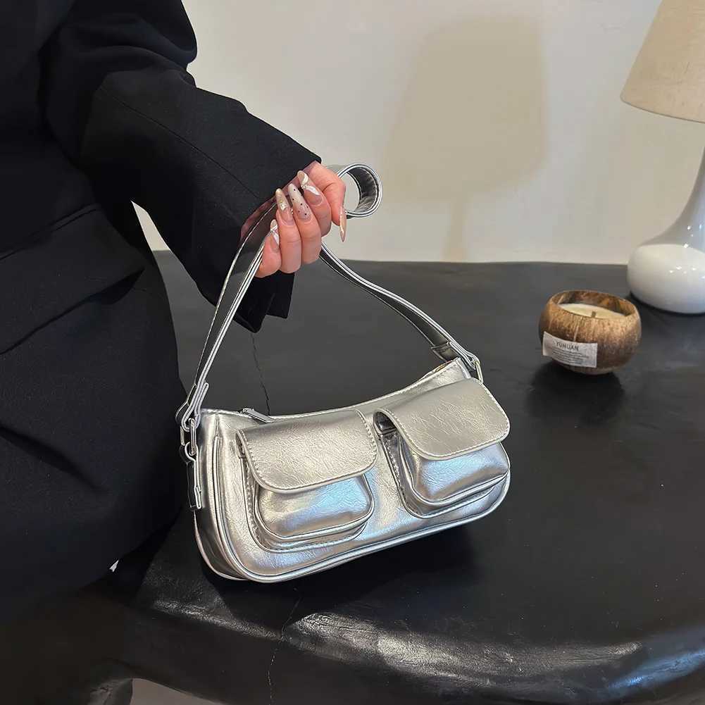 Elegant red shoulder bag womens small handbag PU leather handbag womens wallet Y2K womens casual clutch handbag Z250303