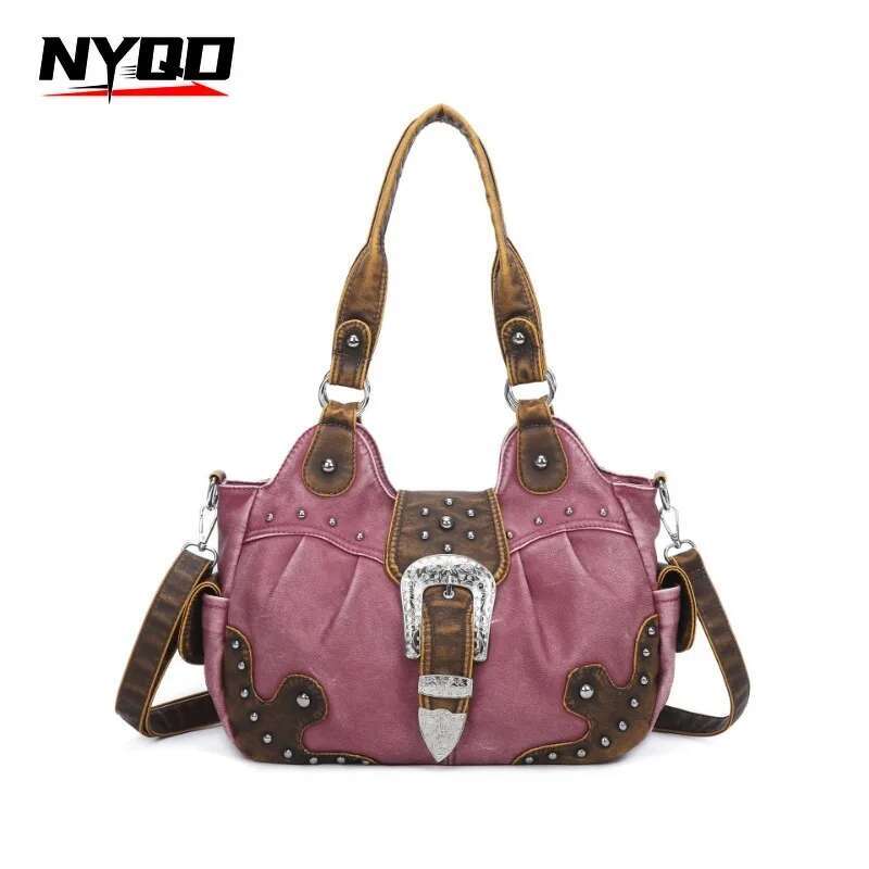 Ladies Vintage Designer Top-Handle Shoulder Fashion Y2k Gothic High Capacity Handbag Women Casual Crossbody Tote Bag Purse