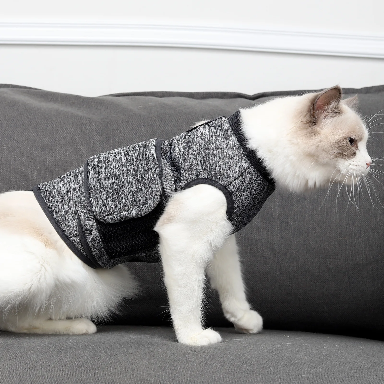 Cats Clothing Anxiety Jacket Thunder Stress Anxiety Relief Coat for Pet Emotional Comfort Clothes Safety Vest Recovery Suit