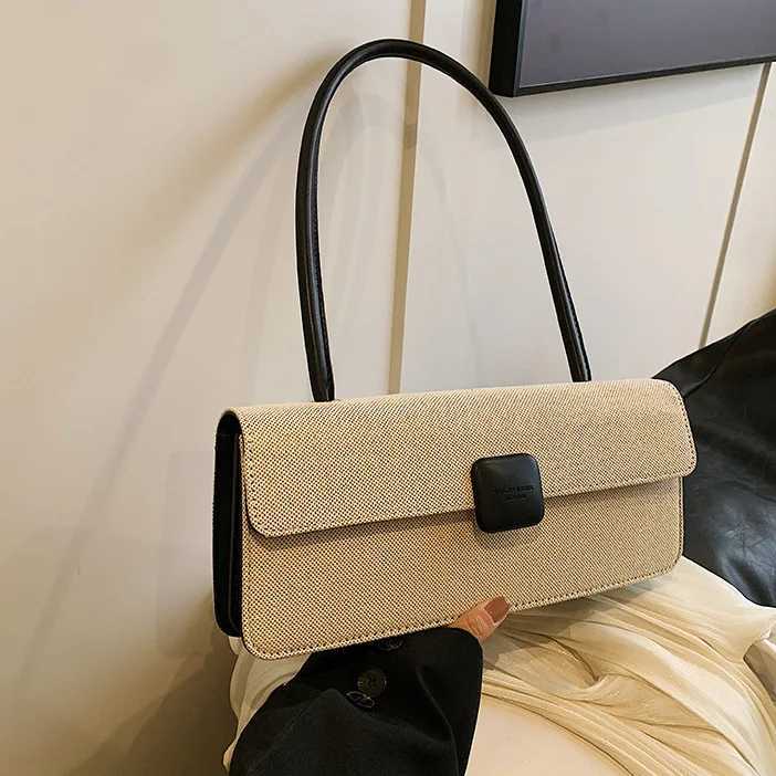 Brand Designer Canvas Womens Shoulder Bag Casual Lock Crossbody Bag Large Flap Handbag Y250303