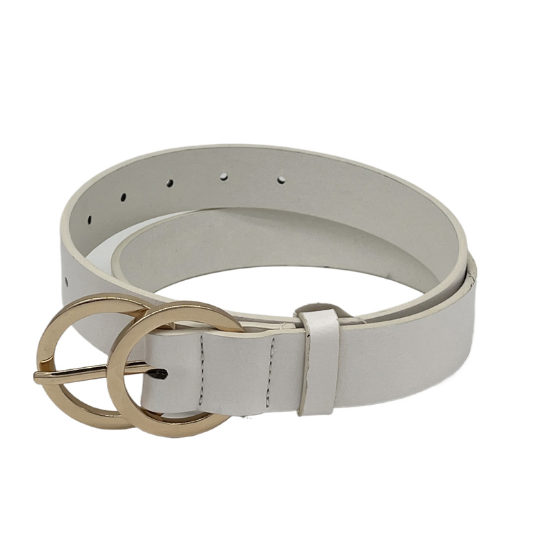 Explosion models round pinhole thin belt women's jeans casual pants senior sense of external versatile decorative PU belt hot-sale