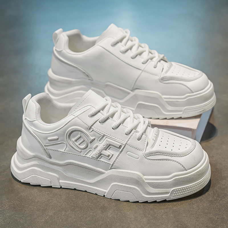 2025 Four Seasons New Designer Original Outdoor Breathable White Shoes Men s Lace up Multi functional Thick soled Sports and Leisure Board Shoes Runni