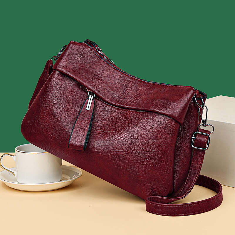 Large Capacity Soft Leather Women's Crossbody New Mom Bag, Simple And Versatile Shoulder Bags