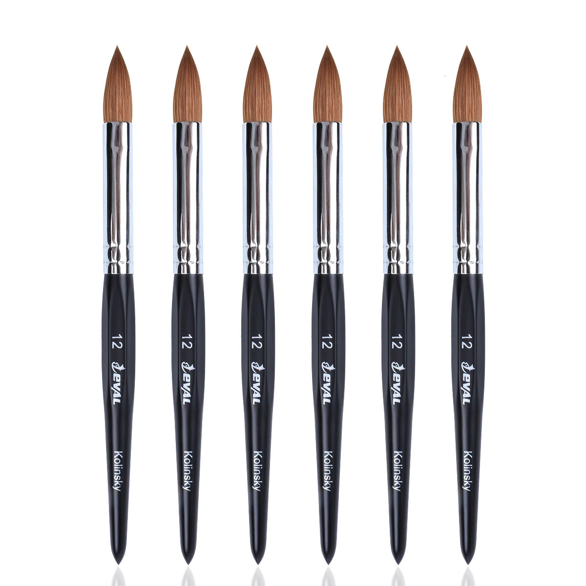 Eval Pure Kolinsky Hair Nail Brushes Acrylic Nail Painting Brush Professional UV GEL Nail Manicure Powder Pedicure Art Tools 250304