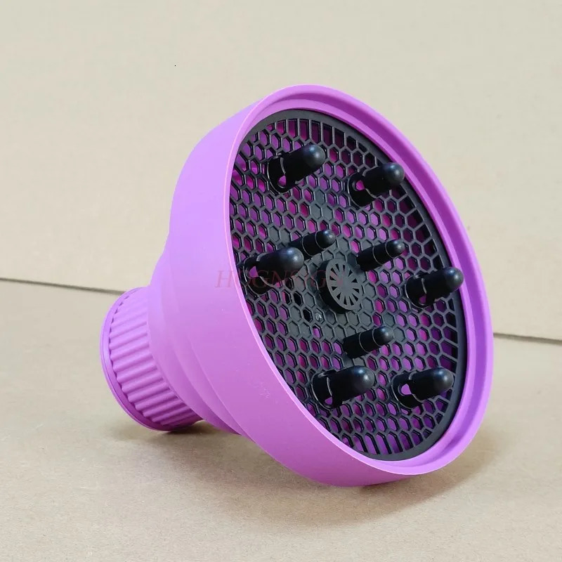 Universal Collapsible Silicone Blower Cover Hairdressing Salon Tools Curly Hair Dryer Folding Diffuser Hood Suitable 4-4.8cm 250304