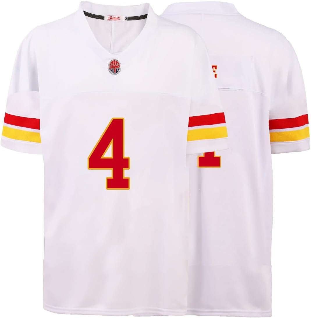 Custom Mens/Youth Football ed T-Shirt for Sports Fan Red/White No Brand/s